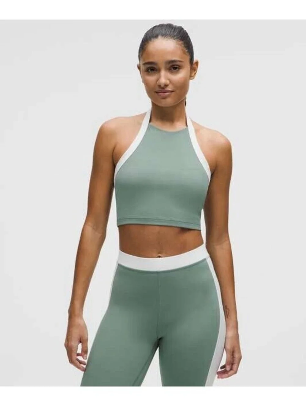 Lululemon Nulu Cropped Halter Tank Top Size X-Large Light Support Athleisure